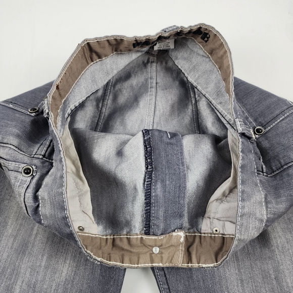 Basic Code Jeans 38x32 Vintage Y2K Baggy Wide Leg Skater Blue Gray Jeans - Picture 5 of 10